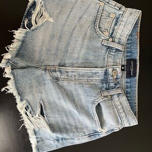 Lucky Brand Women's Frayed Jean Shorts - Light Blue